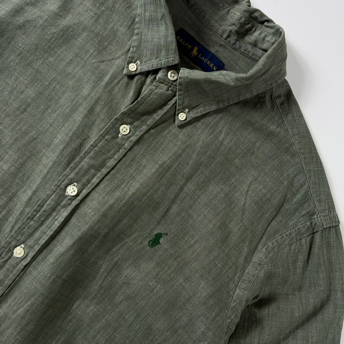 Polo  폴로 랄프로렌 자수 코튼 카키 셔츠  상품이미지3