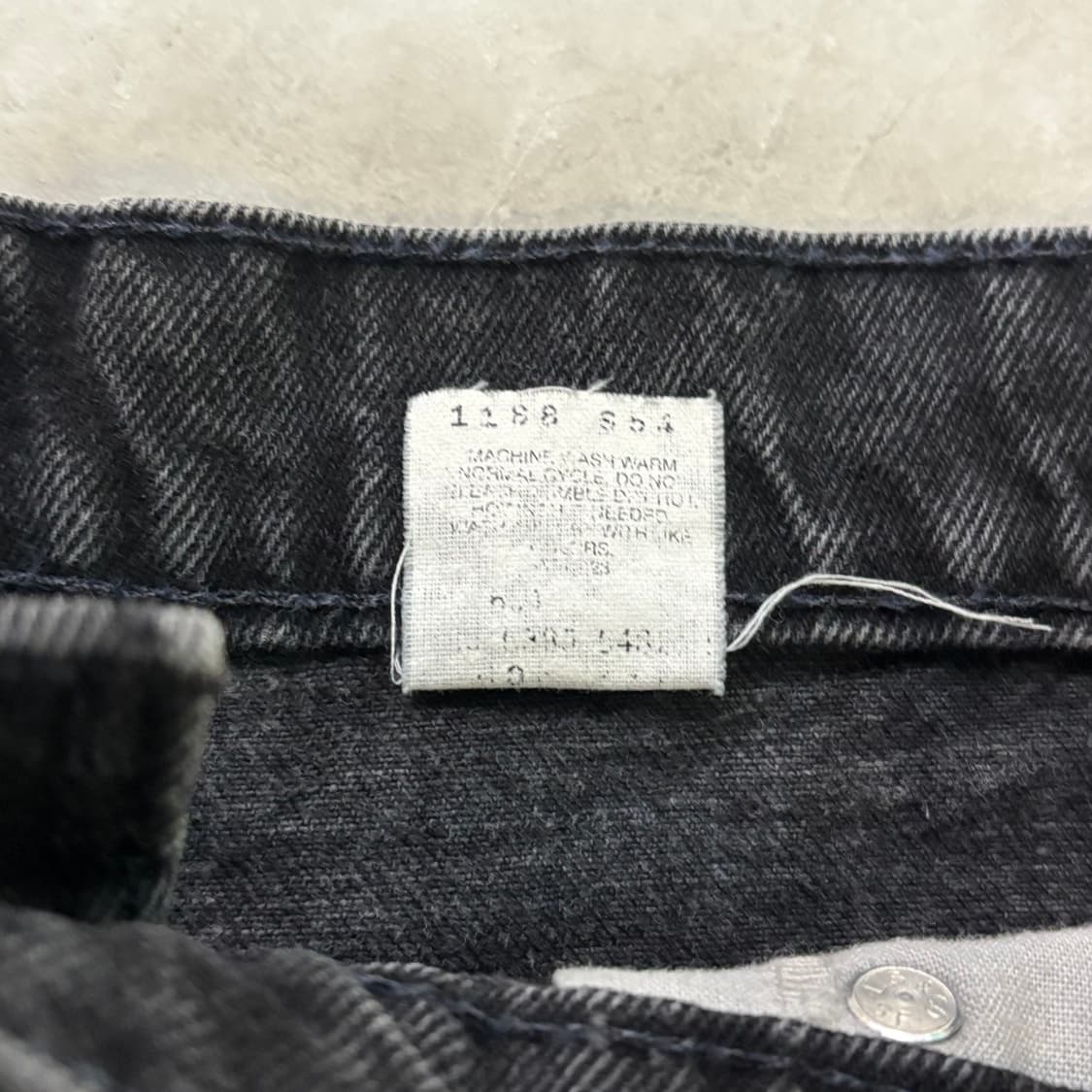 [36/32] 90s USA🇺🇸 리바이스 505 오렌지 탭 블랙 흑청 상품이미지4