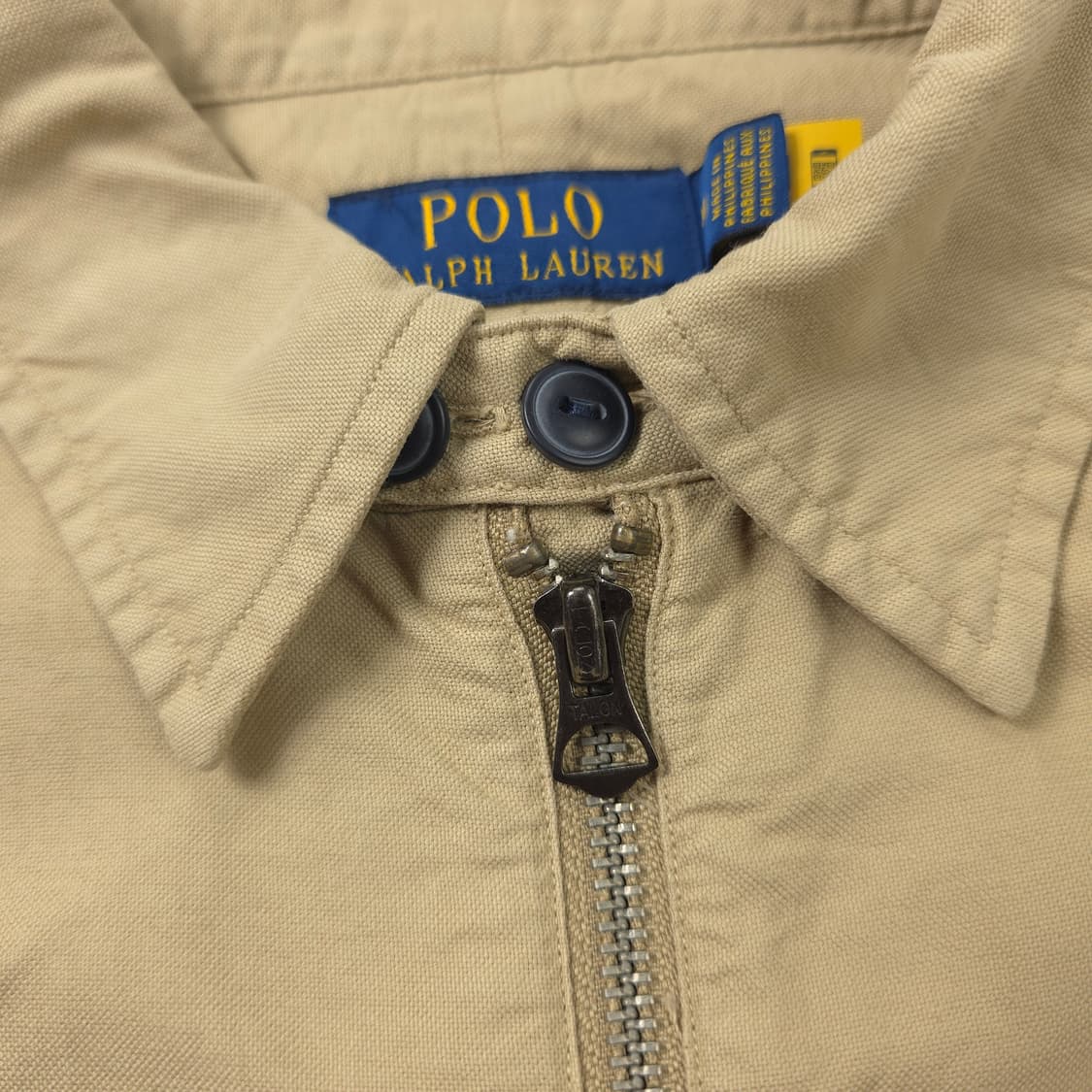 폴로 랄프로렌 집업 셔츠 자켓 베이지 (M) 상품이미지4
