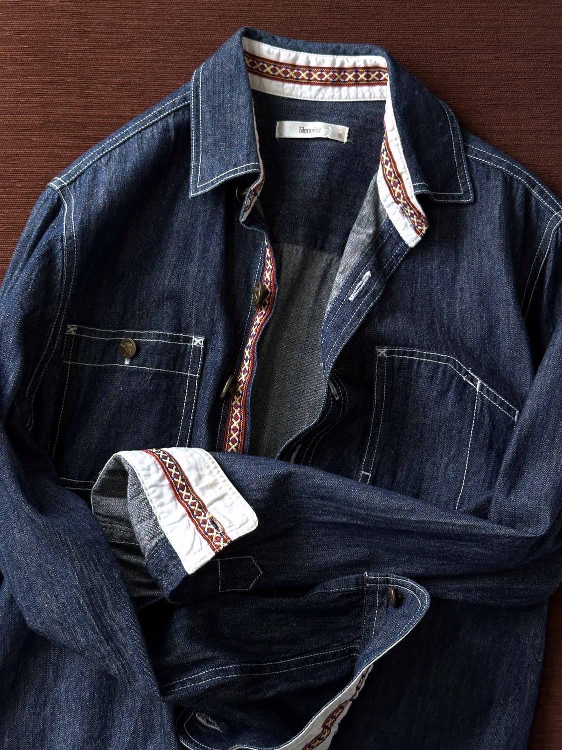 Cotton denim work design shirt 상품이미지1