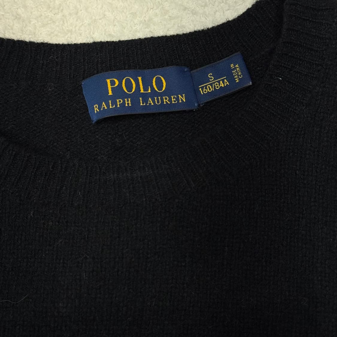 [S] 폴로 블랙 울 캐시미어 니트 원피스 상품이미지5