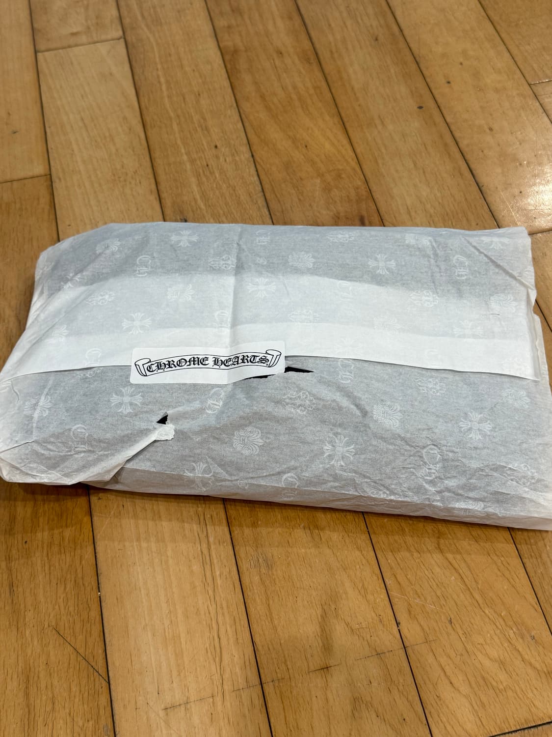 [XL] 크롬하츠 넥 로고 포켓 크루넥 긴팔 티셔츠 블루 상품이미지4