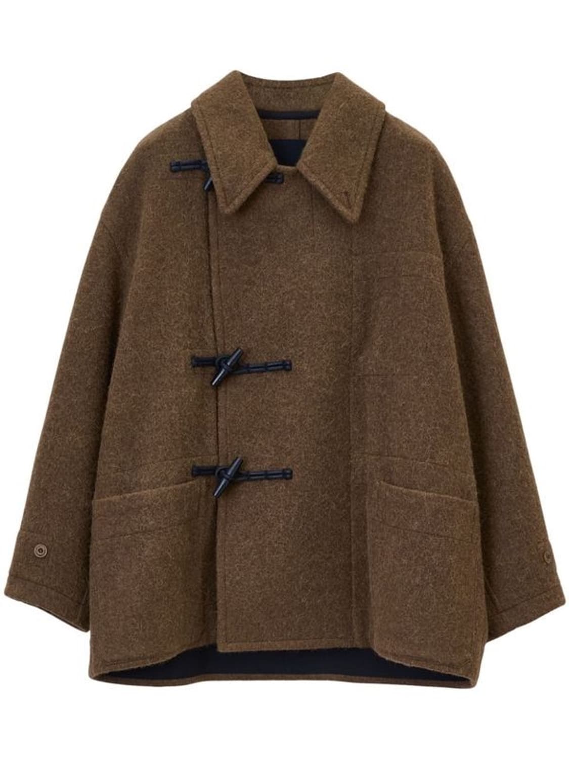 르메르 24AW 알파카울 숏 더플 코트 브라운 상품이미지1