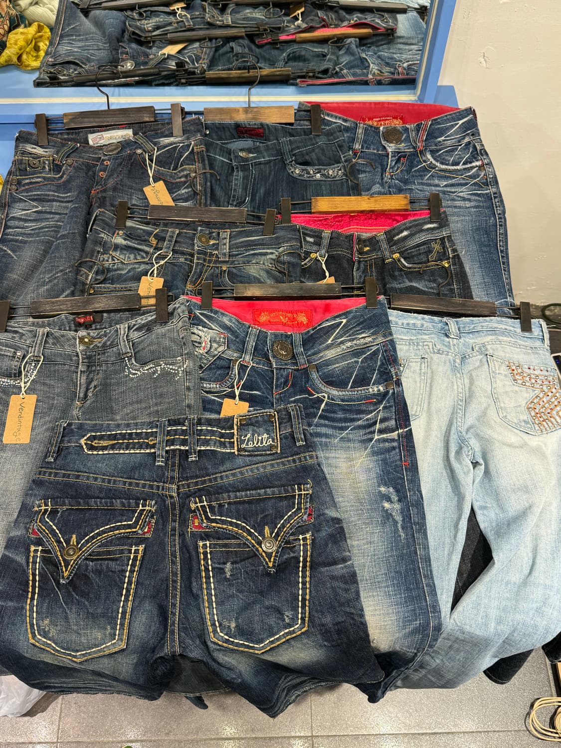 Y2K 일본빈티지 데님팬츠 일괄9장 상품이미지1