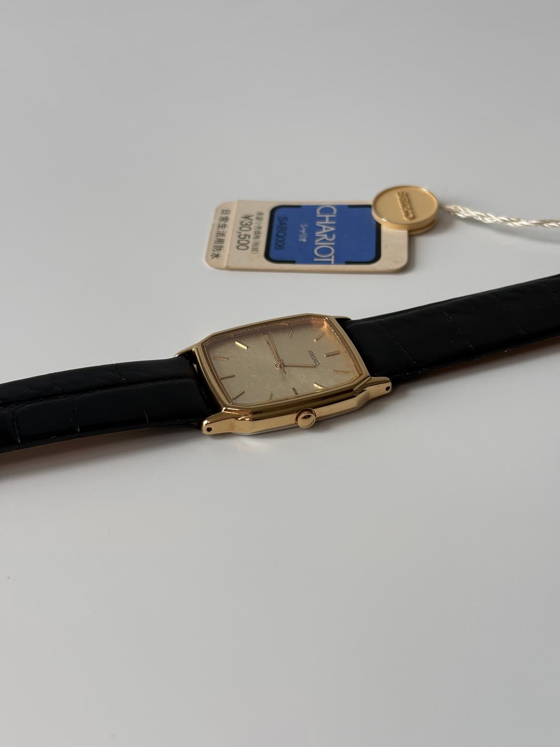1980s Goldflake Dial Gold Tank Quartz 상품이미지4