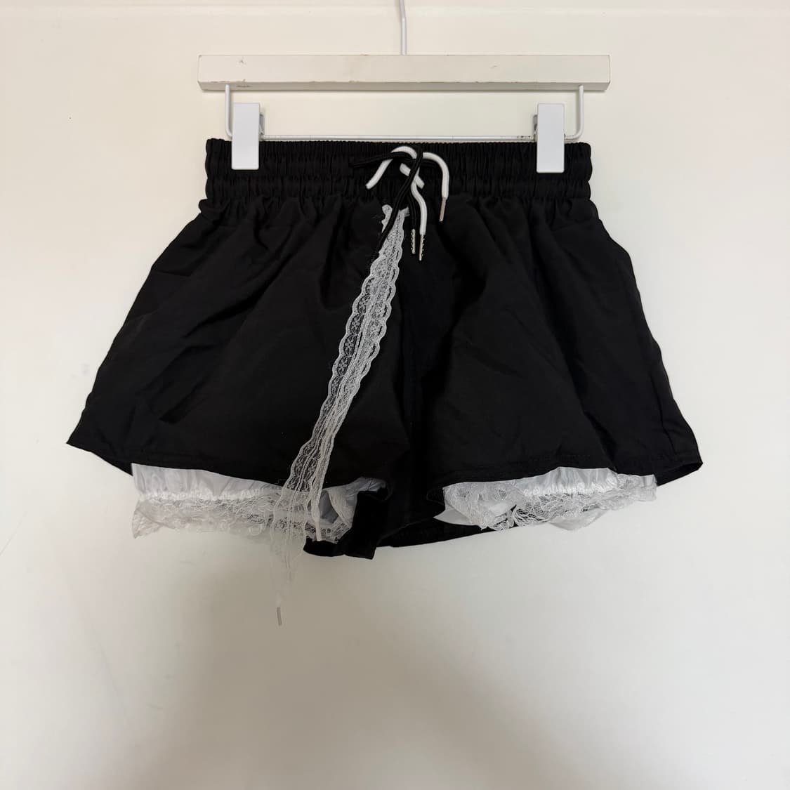 새상품 여자 레이어드 이중 반바지 XS (블랙) 상품이미지1
