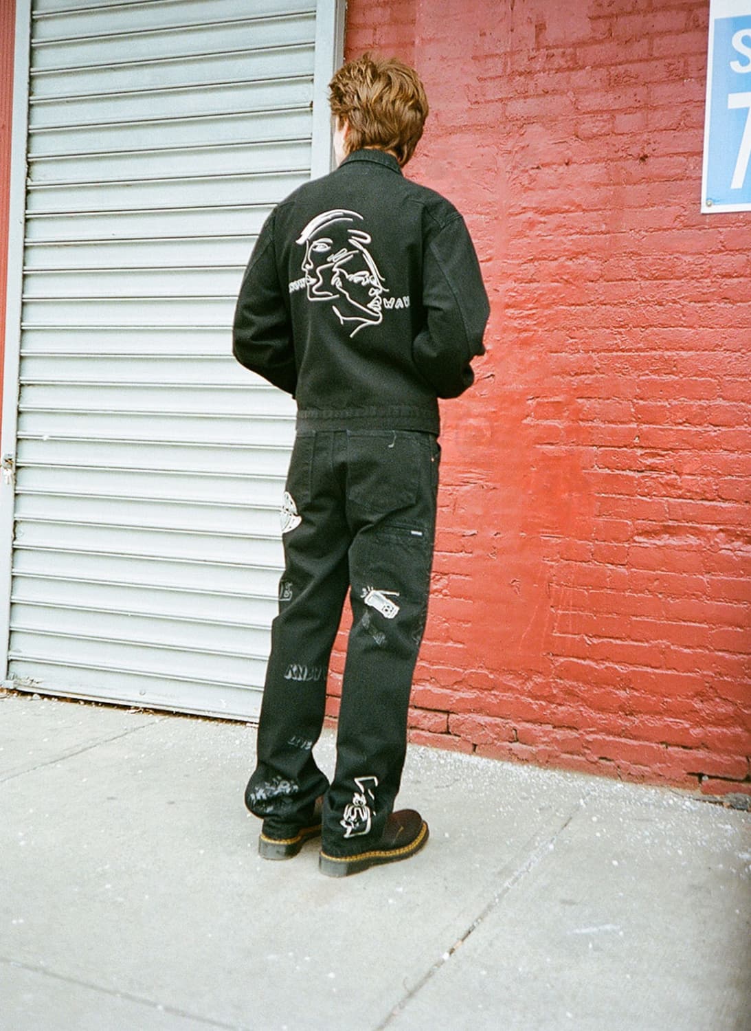 노우웨이브 멀티 프린트 카펜터 데님 진 청바지 XL 상품이미지2