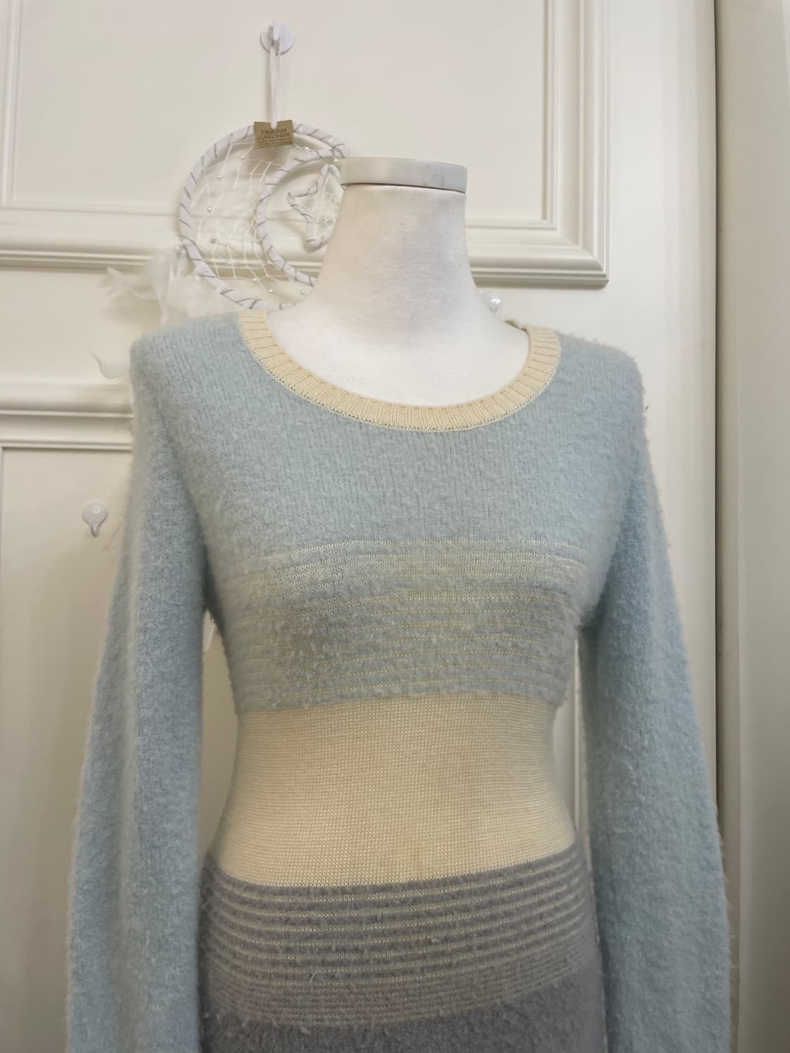 COURREGES mint gray wool sweater mini op 상품이미지5