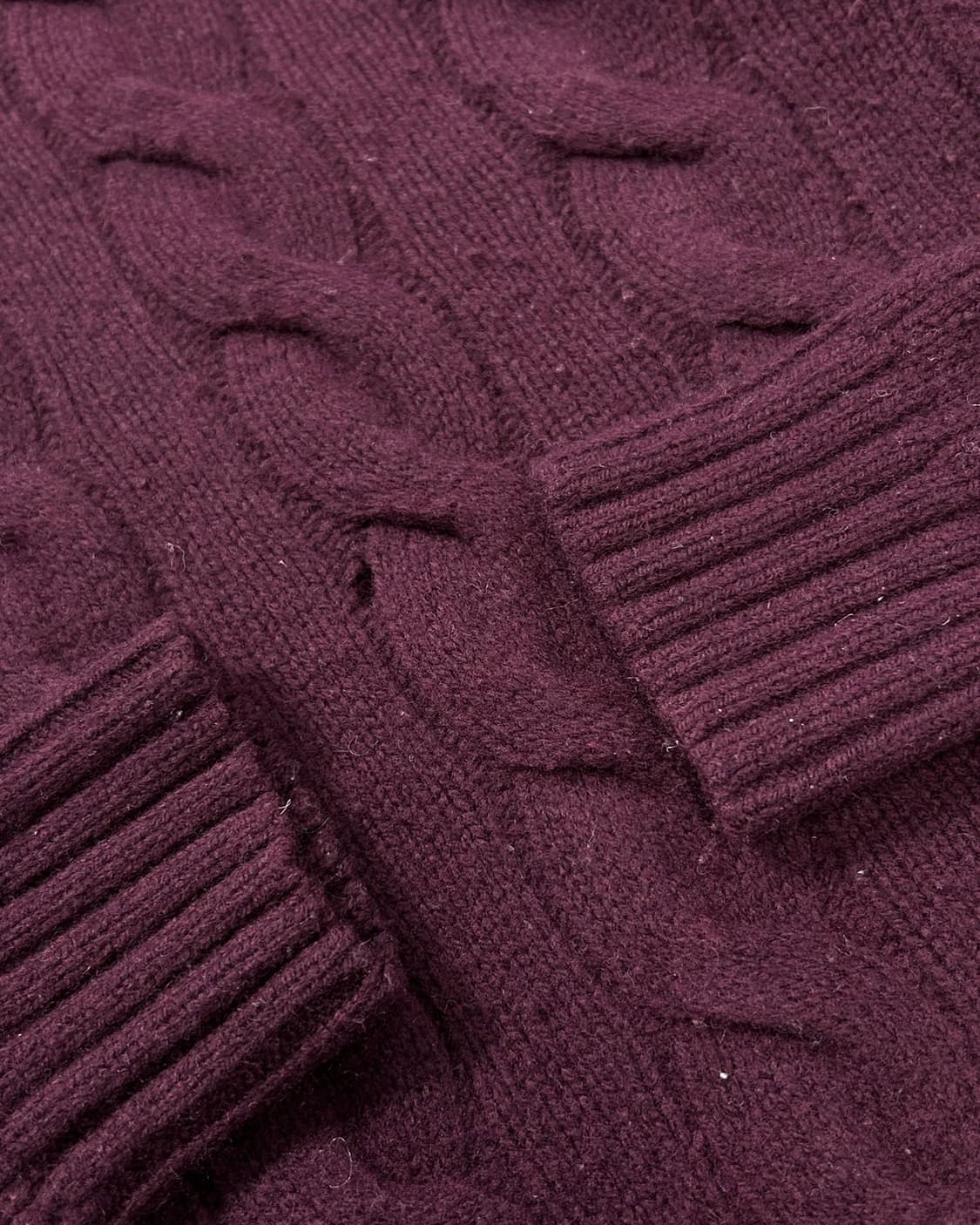 폴로 랄프로렌 메리노 울 버건디 니트  상품이미지4