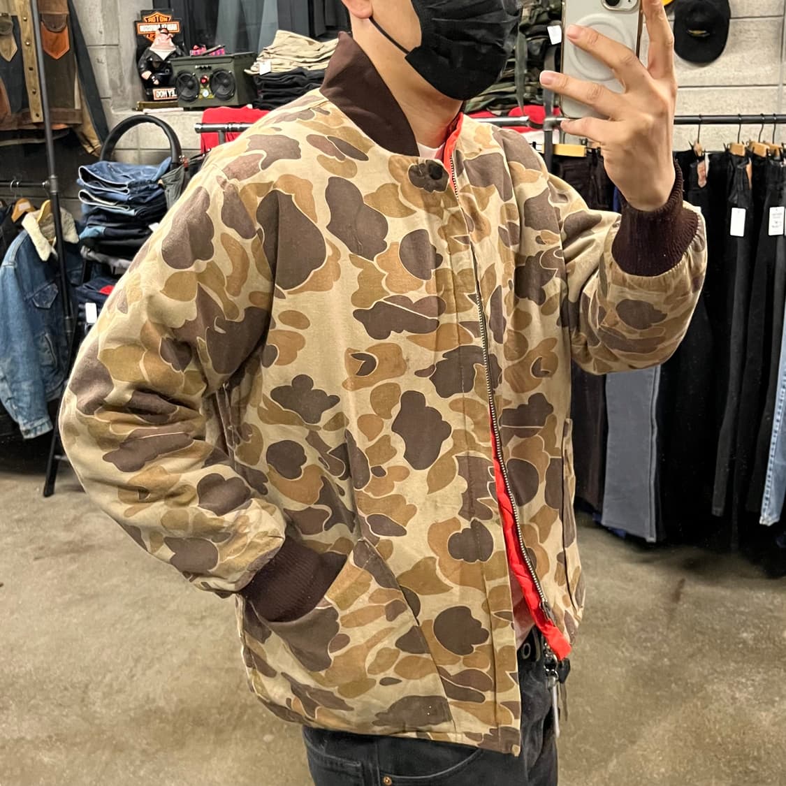 80s 빈티지 덕카모 헌팅 자켓 (100) 상품이미지7