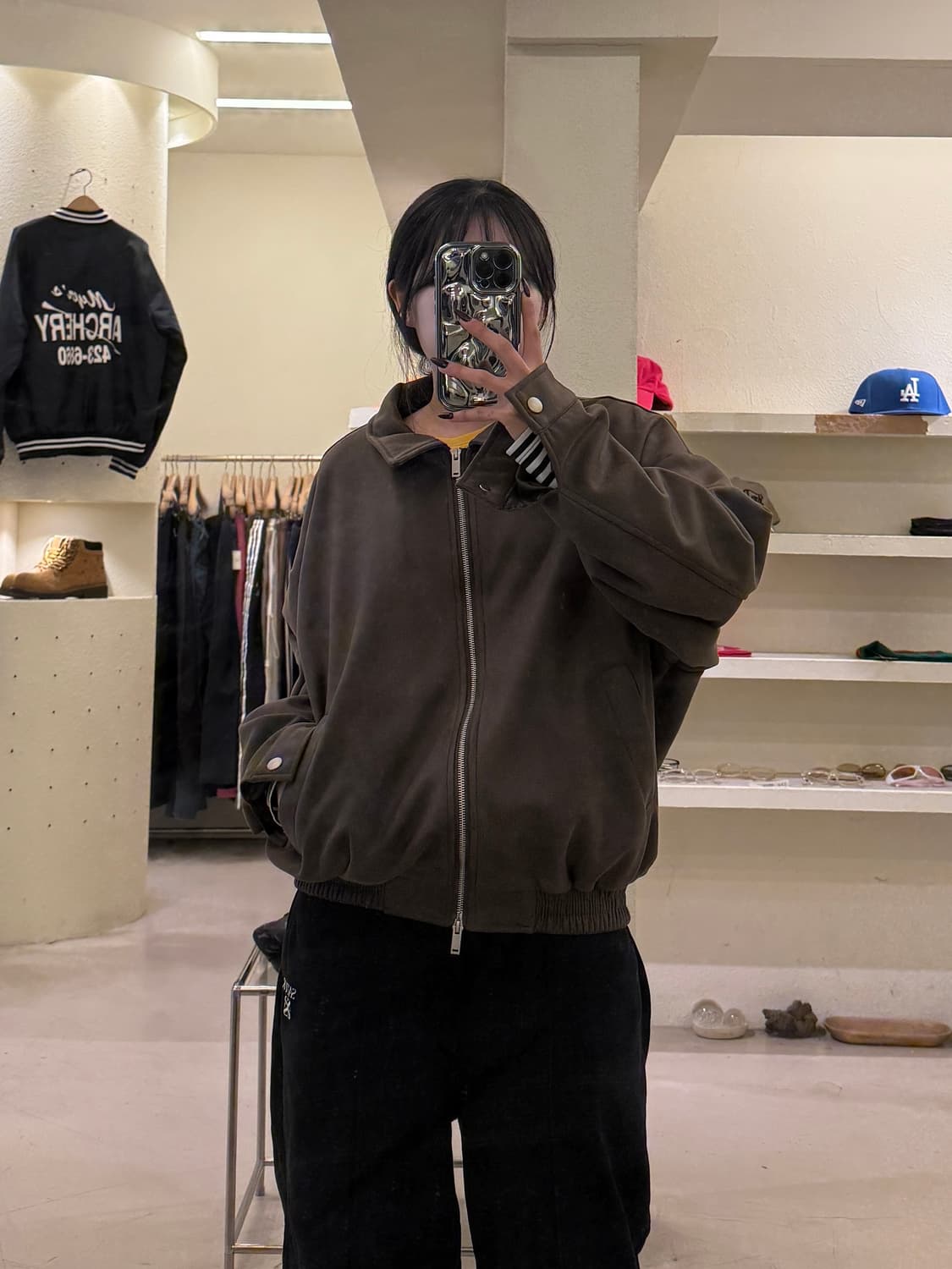 블랙모먼트 남성 스웨이드 자켓 브라운 U1418 상품이미지1