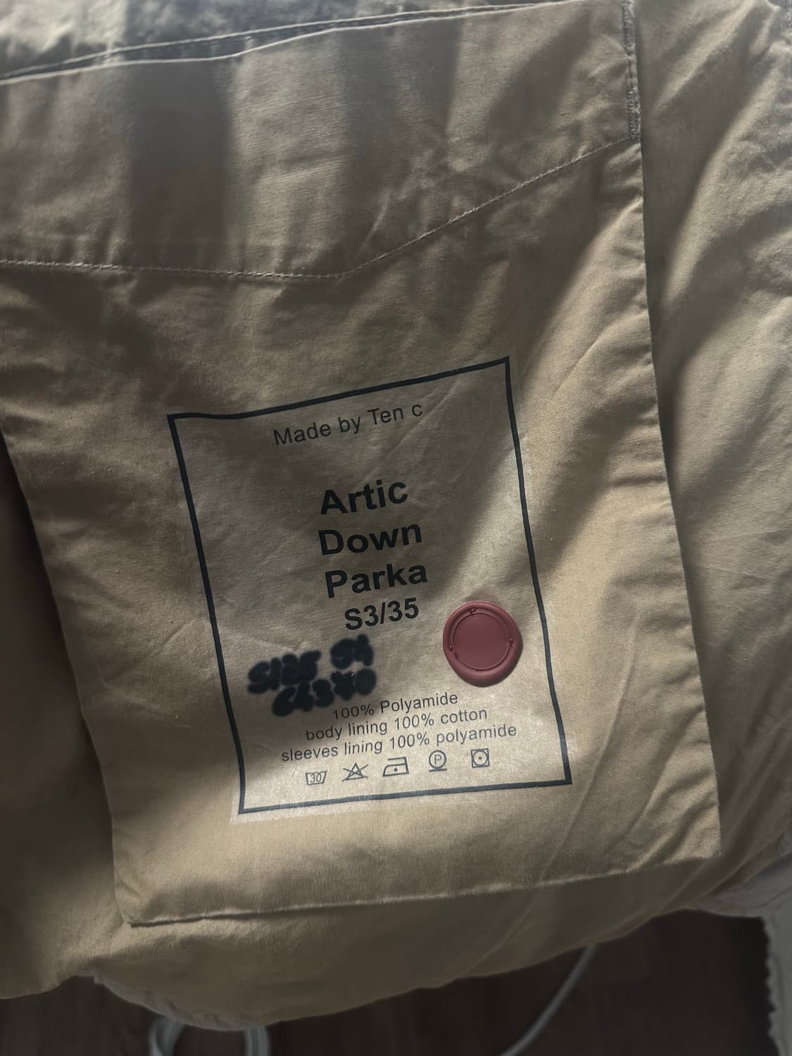 Ten C 텐씨 아틱 Artic Down Parka taupe 54사이즈 상품이미지3