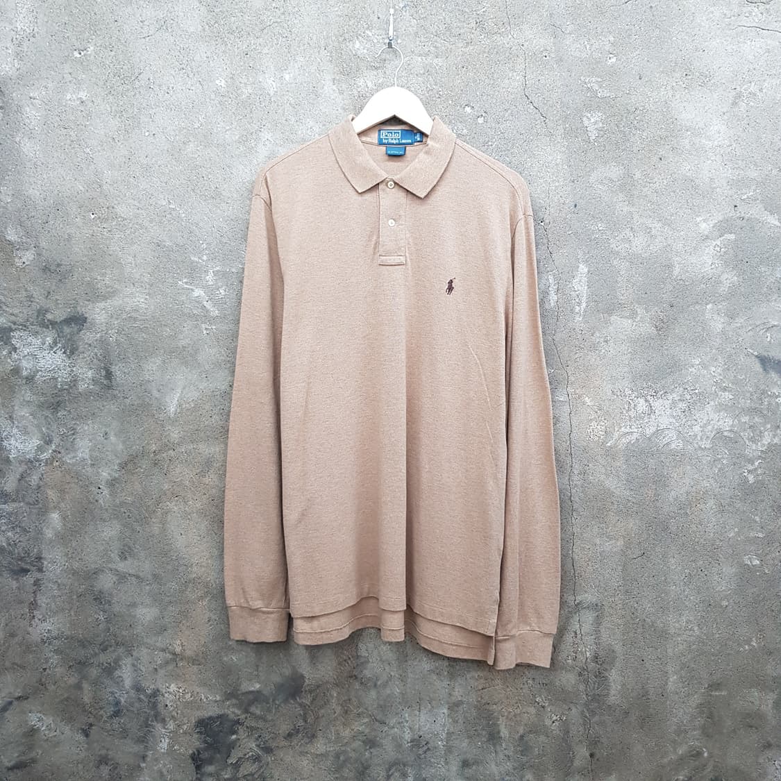 폴로 랄프로랜 커스텀핏 오트밀 PK 긴팔 XL  상품이미지1