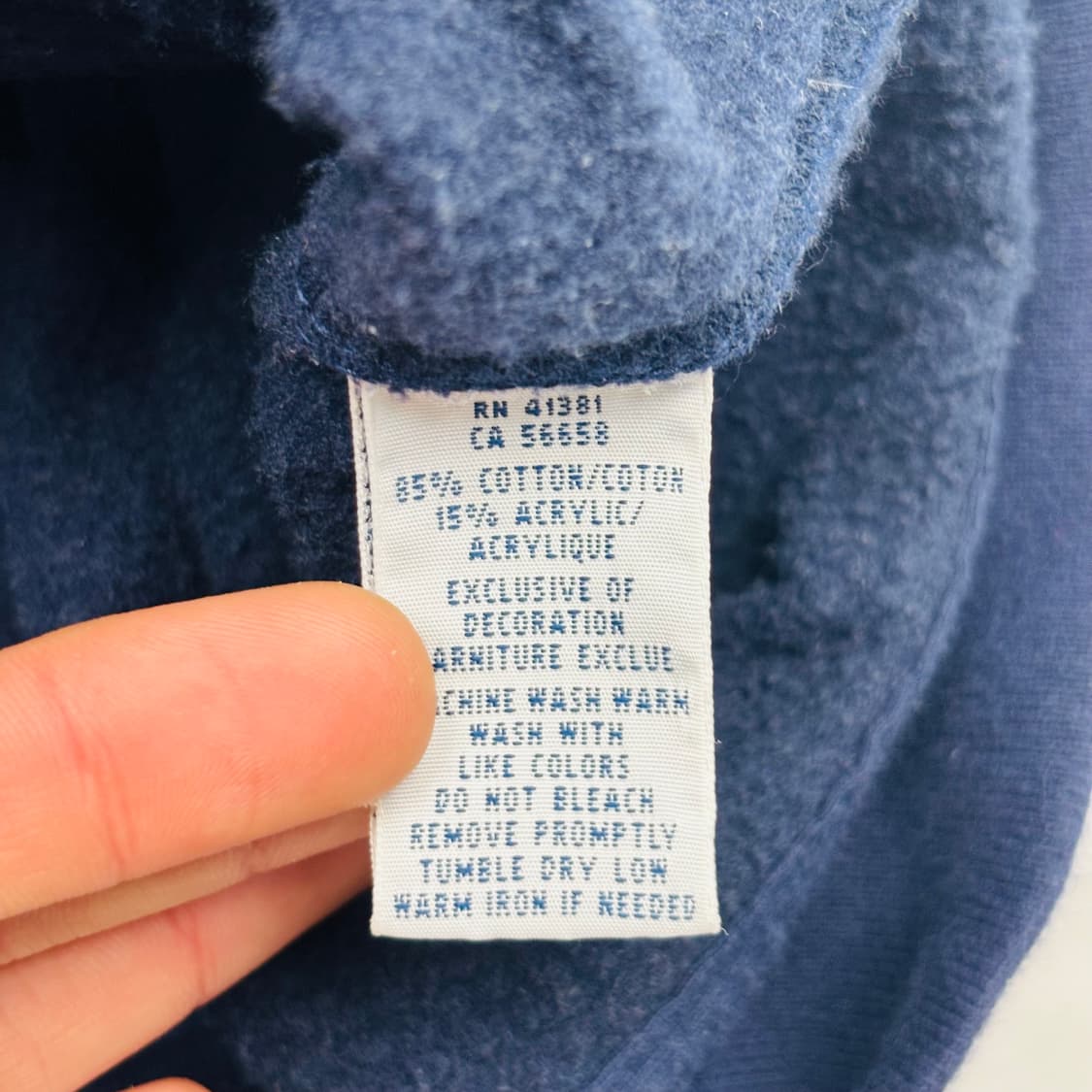 폴로 랄프 로렌 네이비 그레이 배색 블루종 자켓 XL 상품이미지9