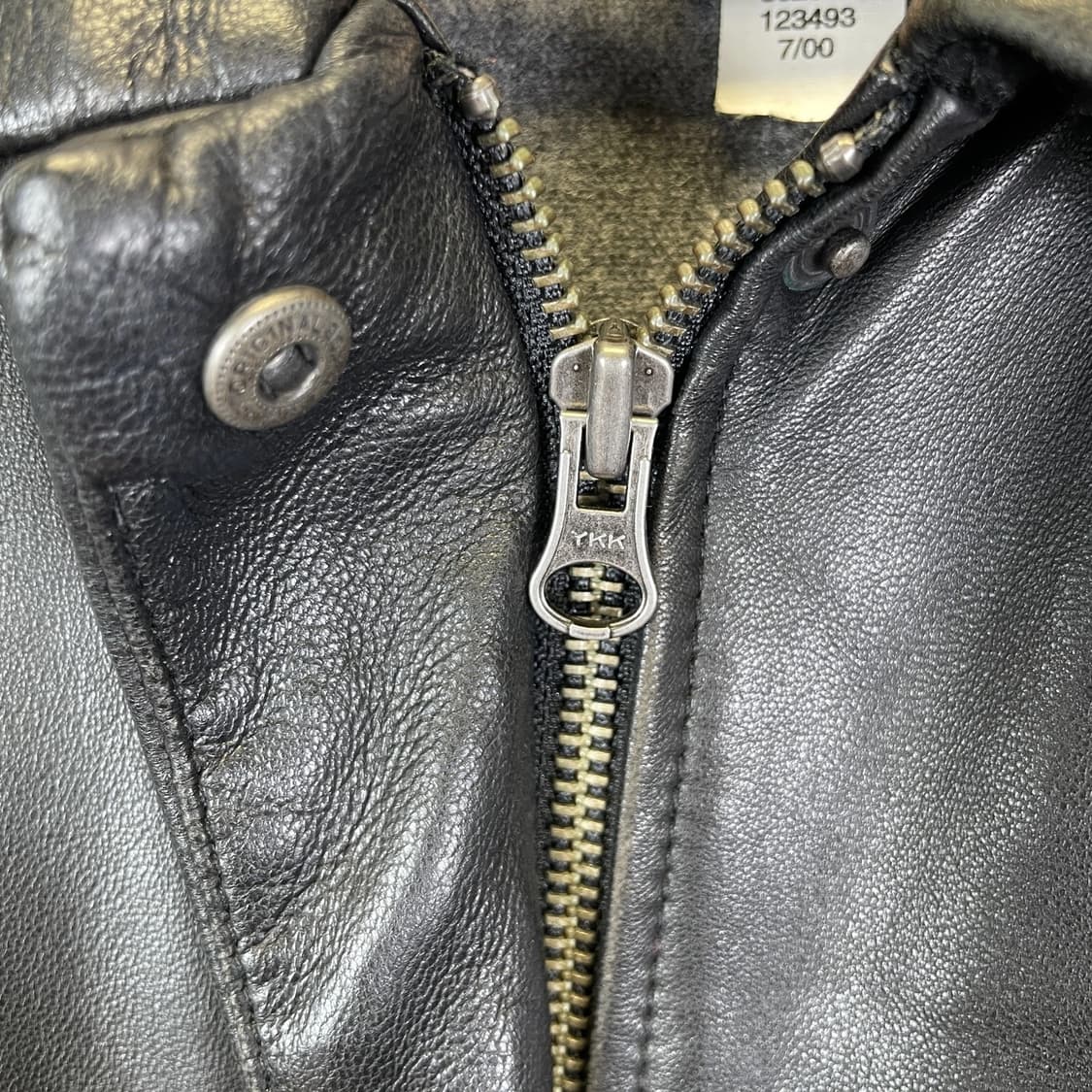 [M] 00'S OLD GAP 올드갭 레더 카코트 블랙 상품이미지5