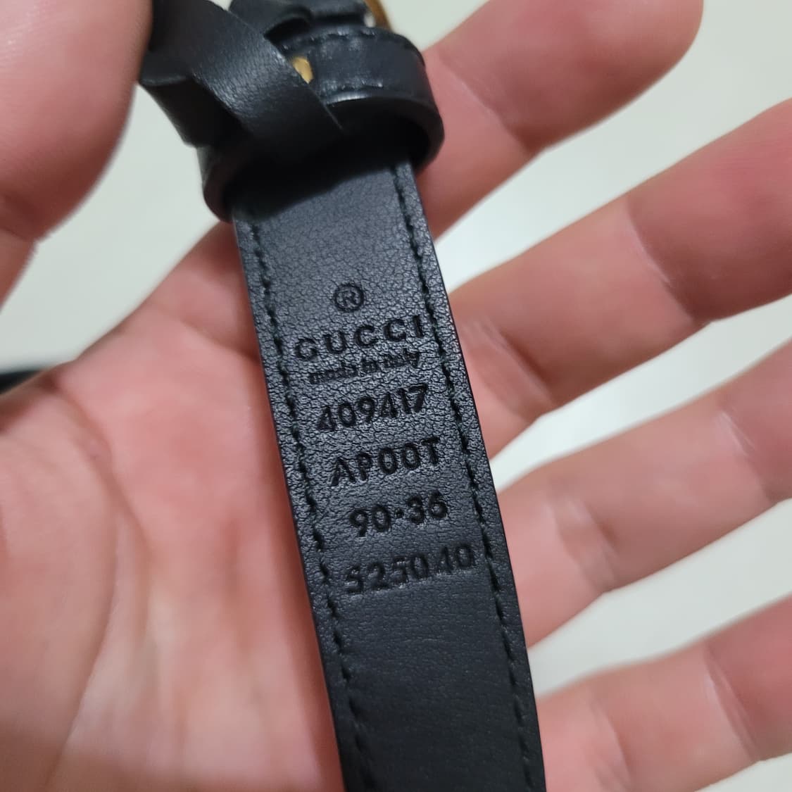 구찌 GG마몬트 블랙 여성 벨트 금장 상품이미지7