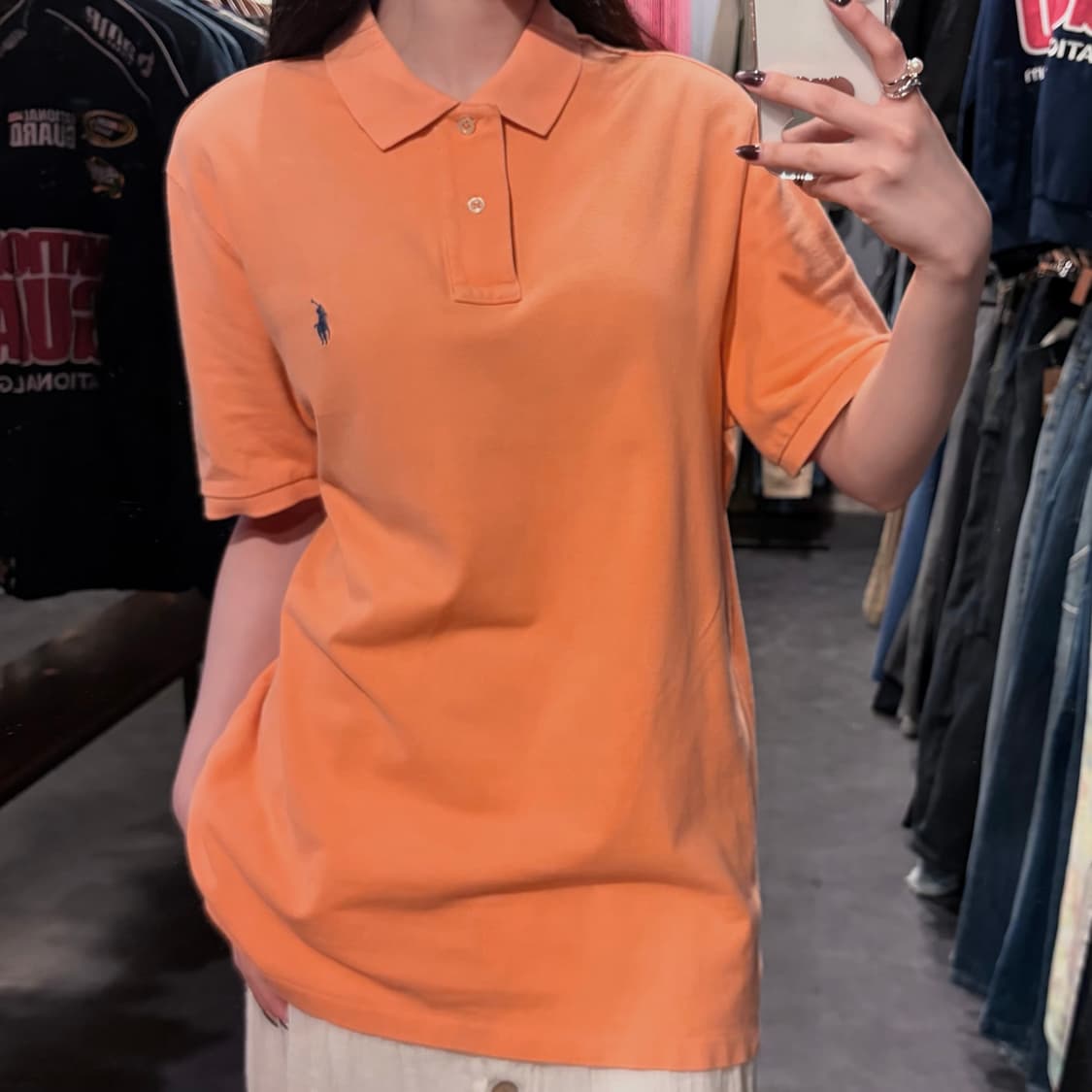 [IM] 폴로랄프로렌 반팔 피케 셔츠 라이트 오렌지 상품이미지4