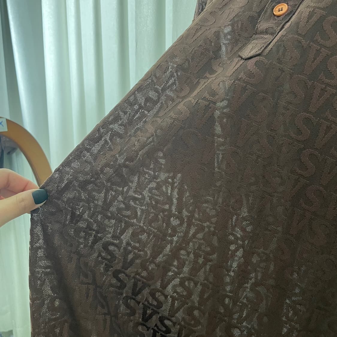 베르사체 이니셜 패턴 시스루 하프 슬리브 상품이미지4