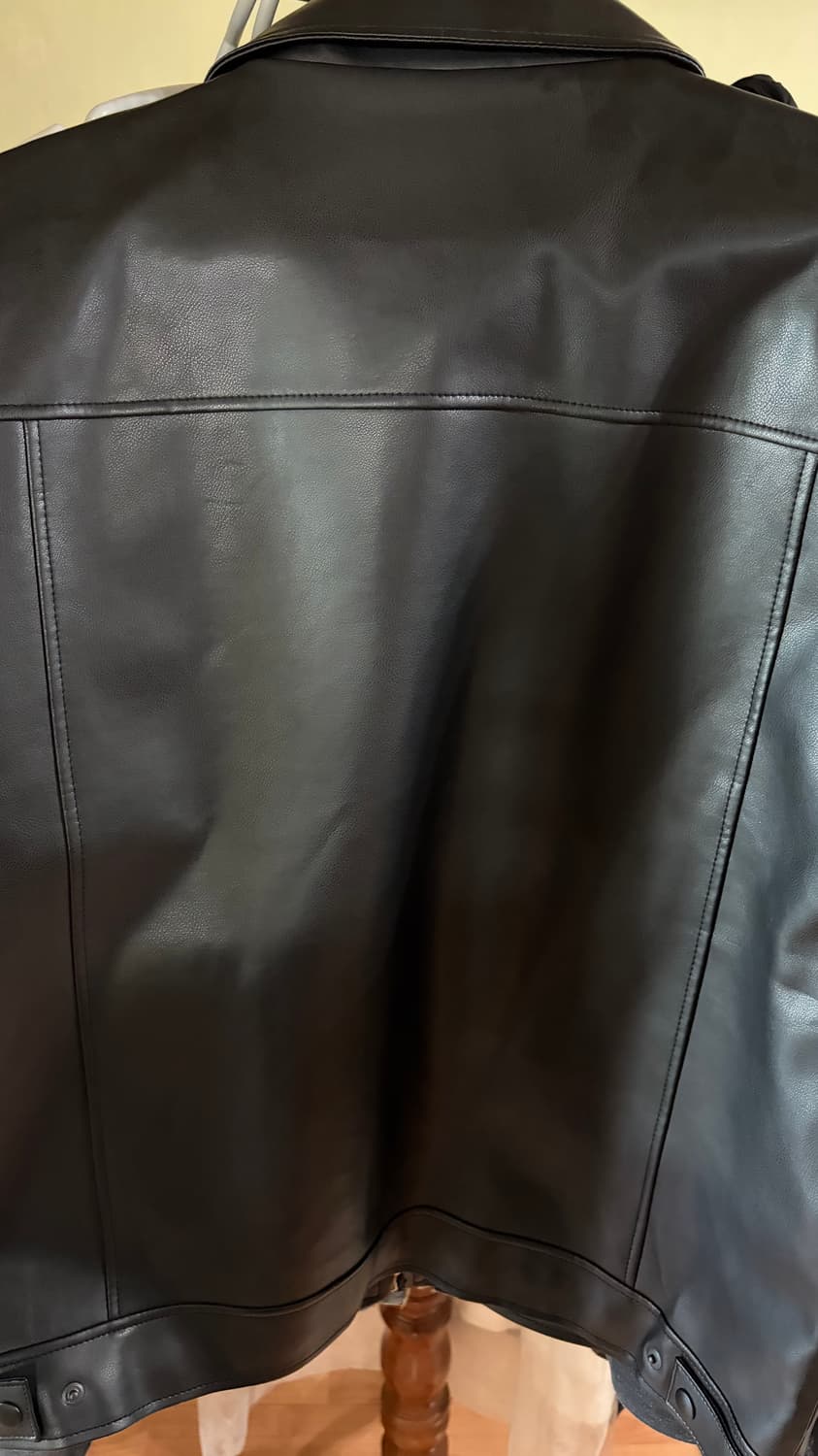 도프제이슨 오버핏 비건레더 싱글 자켓 L 상품이미지3