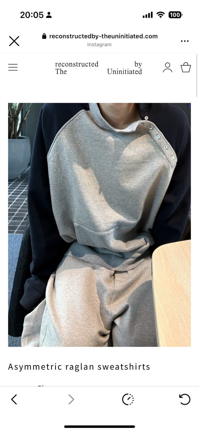 rbu Asymmetric raglan sweatshirts 상품이미지1