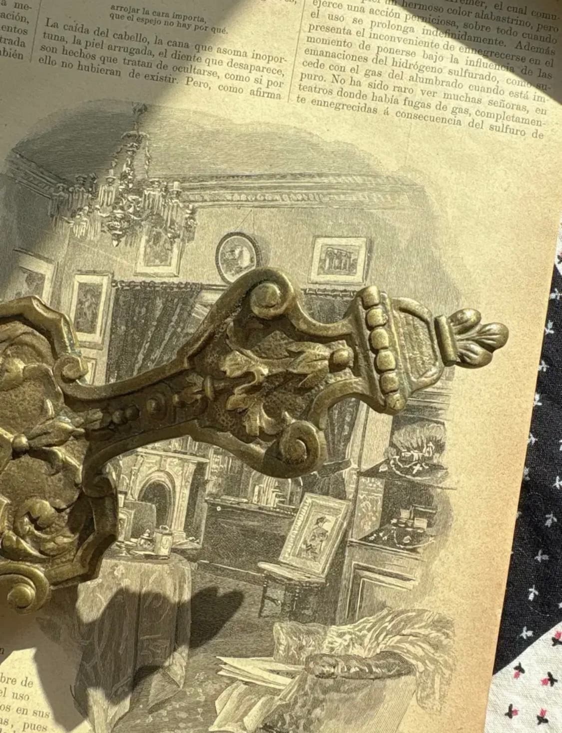 프랑스 앤틱 브론즈 핸들 촛대 상품이미지3