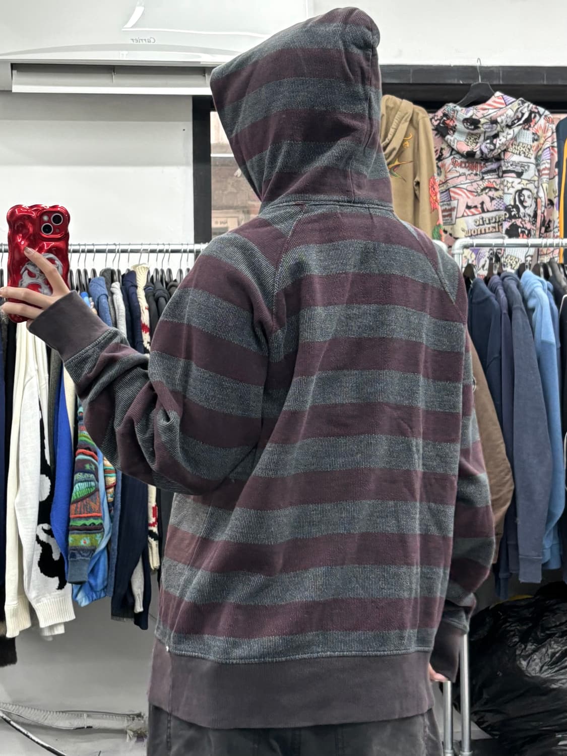 히스테릭 글래머 스트라이프 후드 상품이미지5