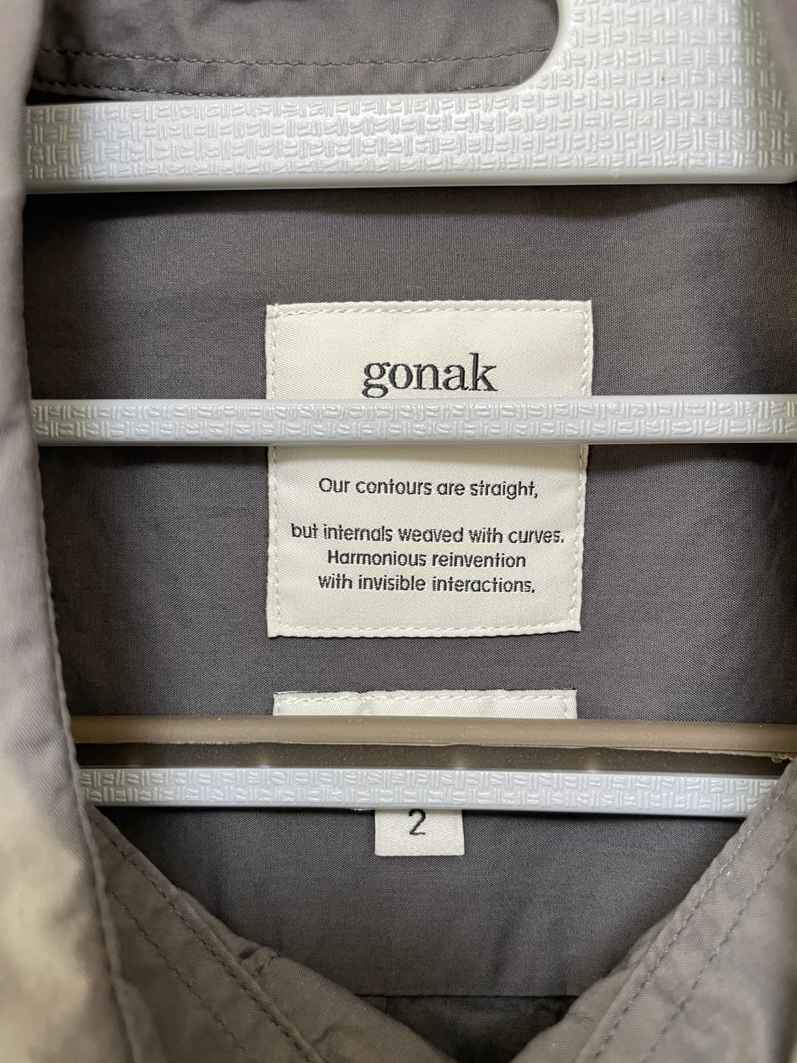 고낙 워시드 글리치 셔츠 미스트 그레이 2(100) 상품이미지3