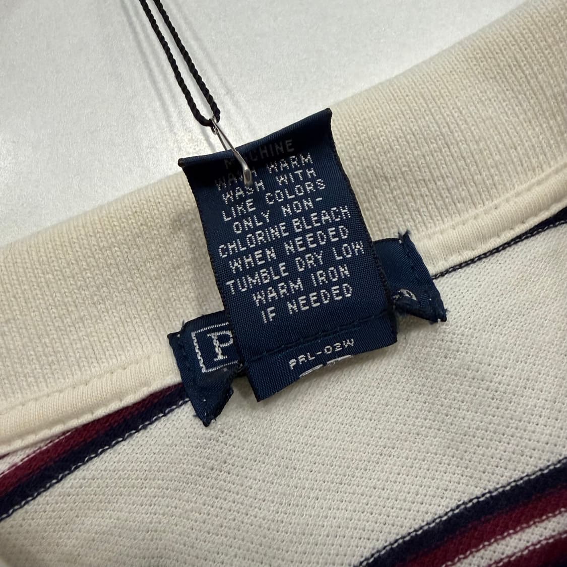 [XL] 폴로 랄프로렌 스트라이프 긴팔 폴로티  화이트 B344 상품이미지6