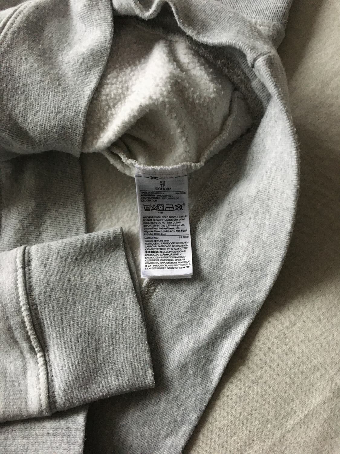 갭 페이즐리패턴 로고 후드티 상품이미지5