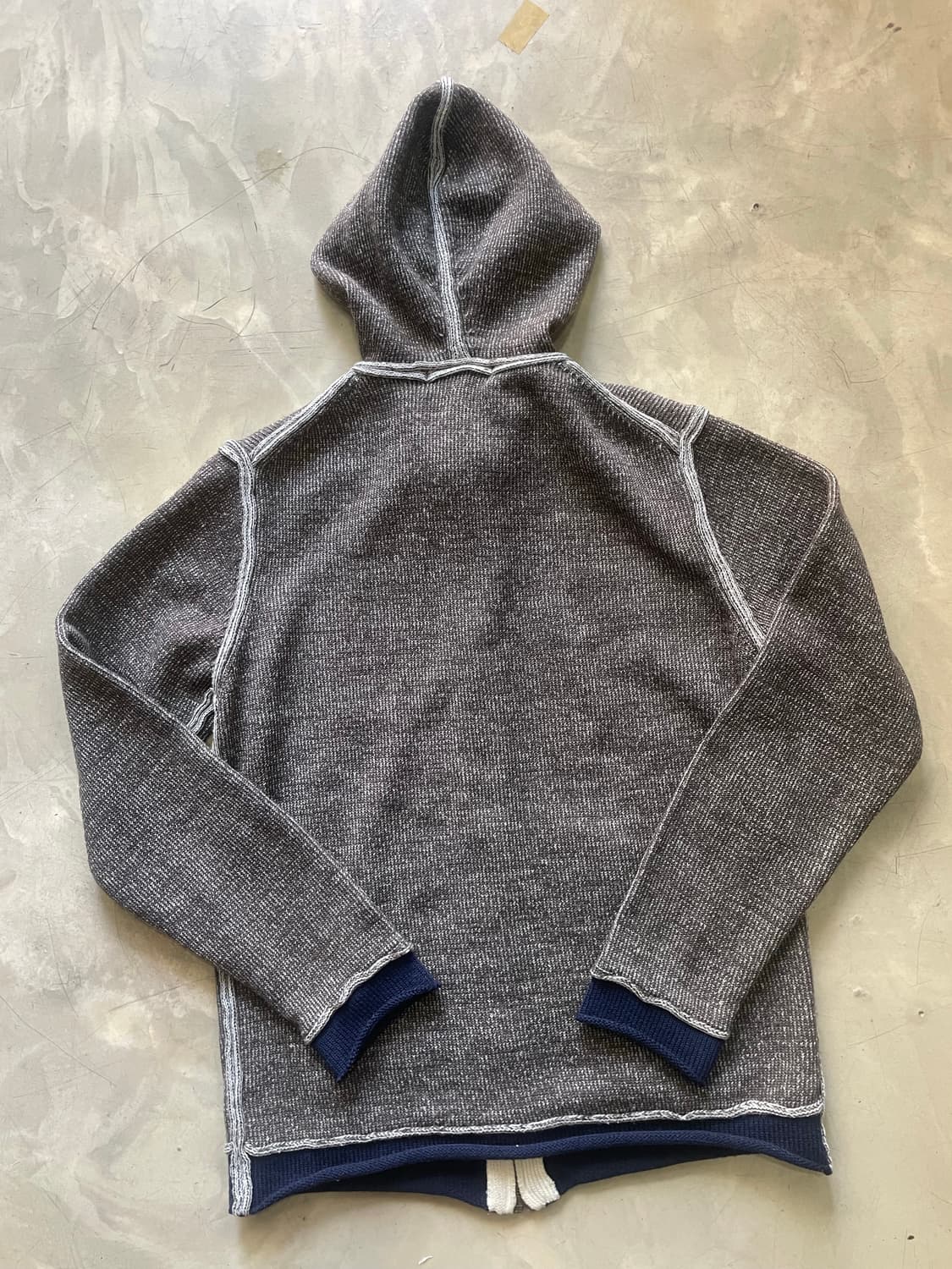 Beams 빔즈 니트 후드 집업 M 상품이미지6