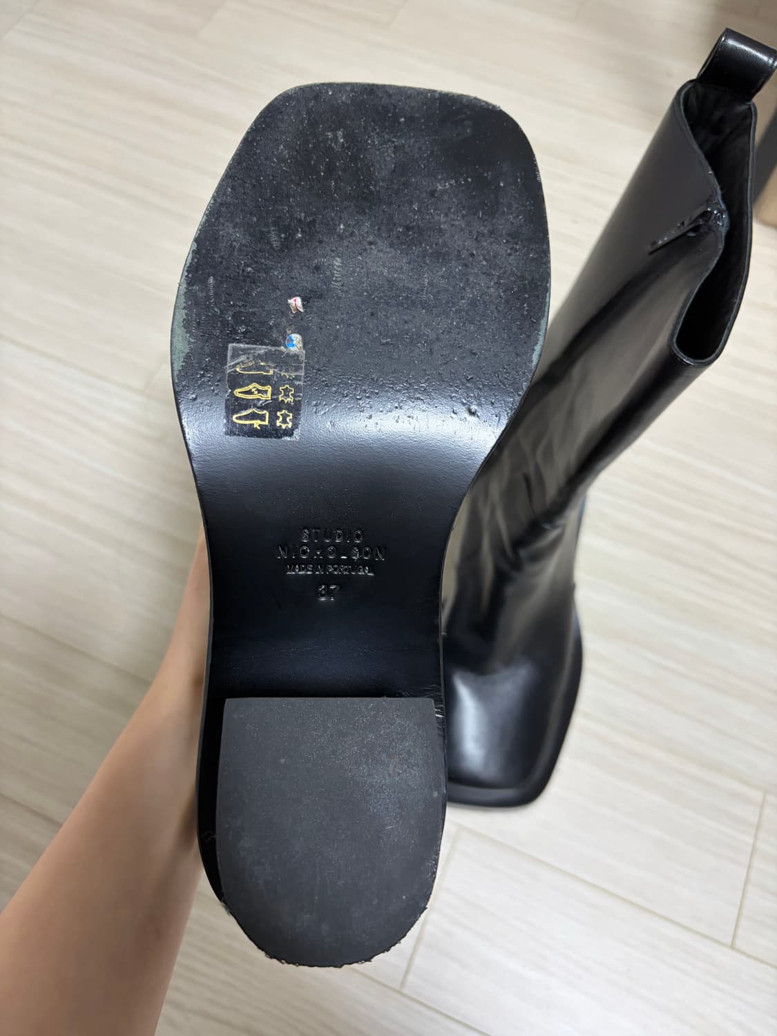 스튜디오니콜슨 스퀘어토 레더 부츠 상품이미지5