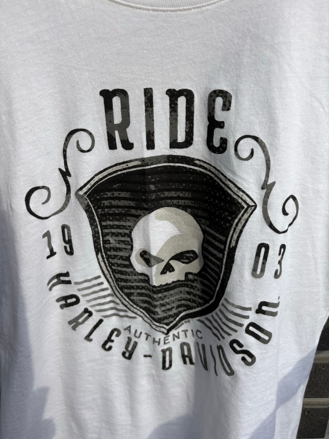 할리데이비슨 스컬 화이트 반팔 상품이미지7