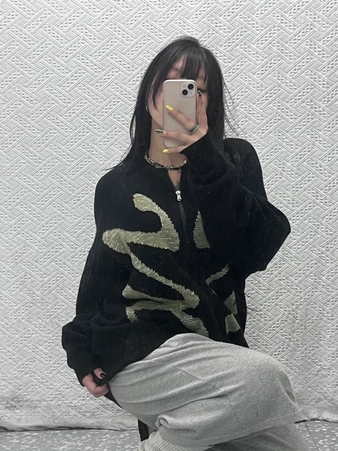 엑스톤즈 스트릿 셀즈 오버핏 투웨이 니트 집업 가디건 110 C06139 상품이미지2