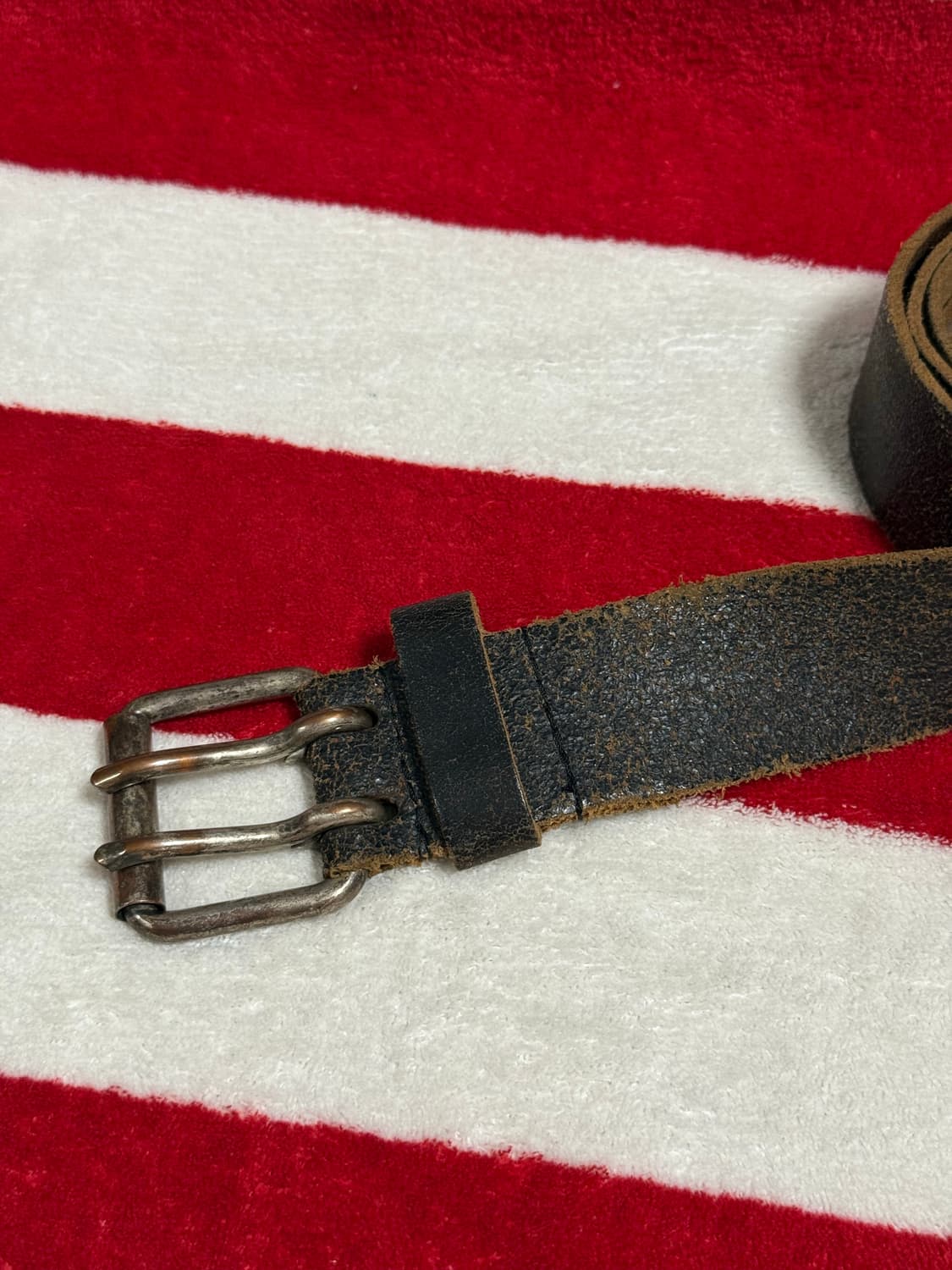 빈티지레더벨트 vintage leather belt 가죽벨트 투홀  상품이미지4