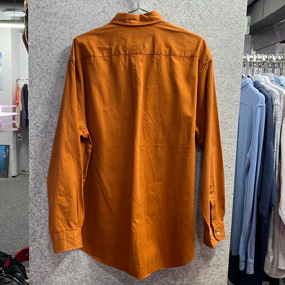 칼하트 포켓로고 오렌지 코튼 셔츠 B3463 상품이미지4