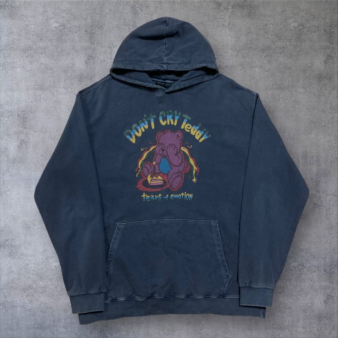 꼼파뇨 스튜디오 빅로고 피그먼트 네이비 후드티 상품이미지1