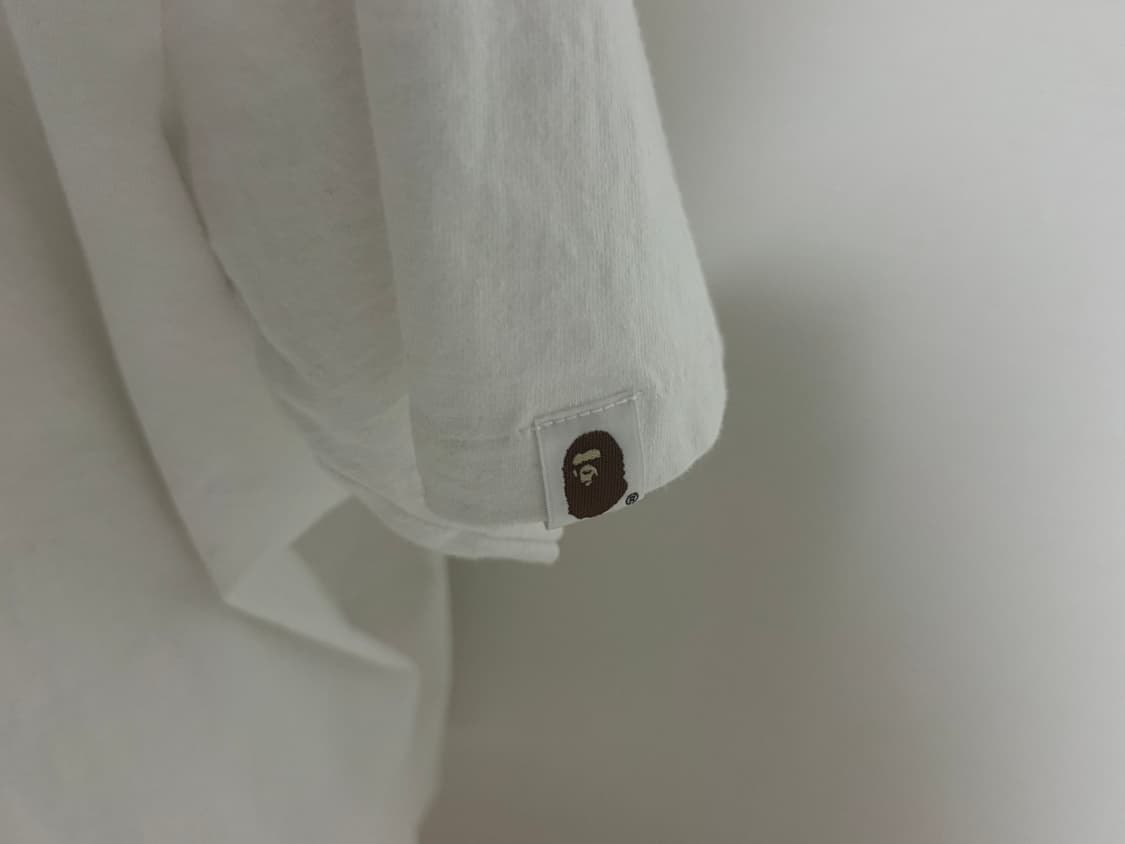 베이프 컬리지 모노그램 베이비 마일로 티셔츠 화이트 블랙 상품이미지2