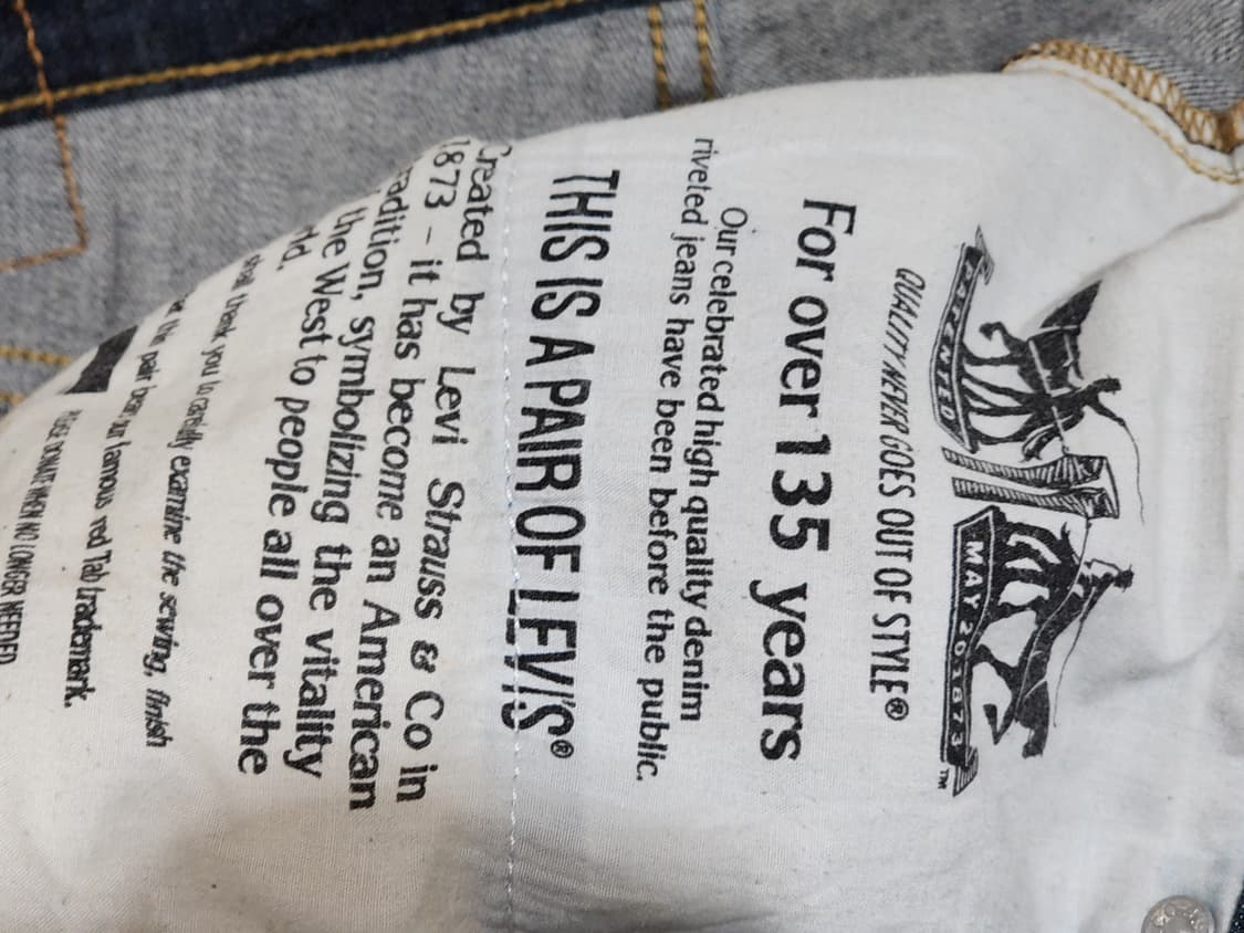 (33) 리바이스 511 청바지 진청 스판 데님팬츠 135주년판  상품이미지3