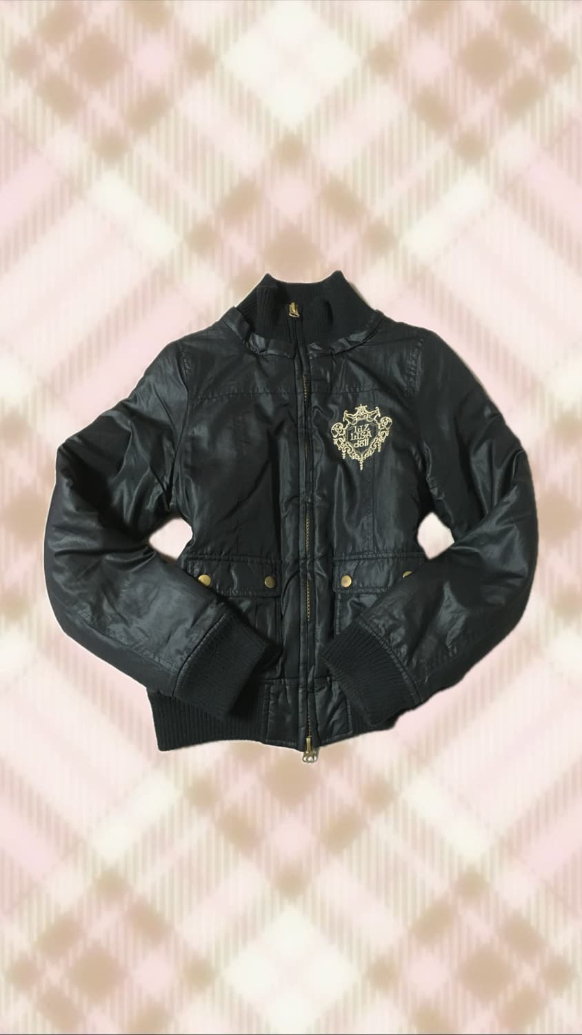 리즈리사돌 블랙 패딩 봄버 자켓 오네 갸루 와투케 펑크 빈티지 라떼 히메 상품이미지1