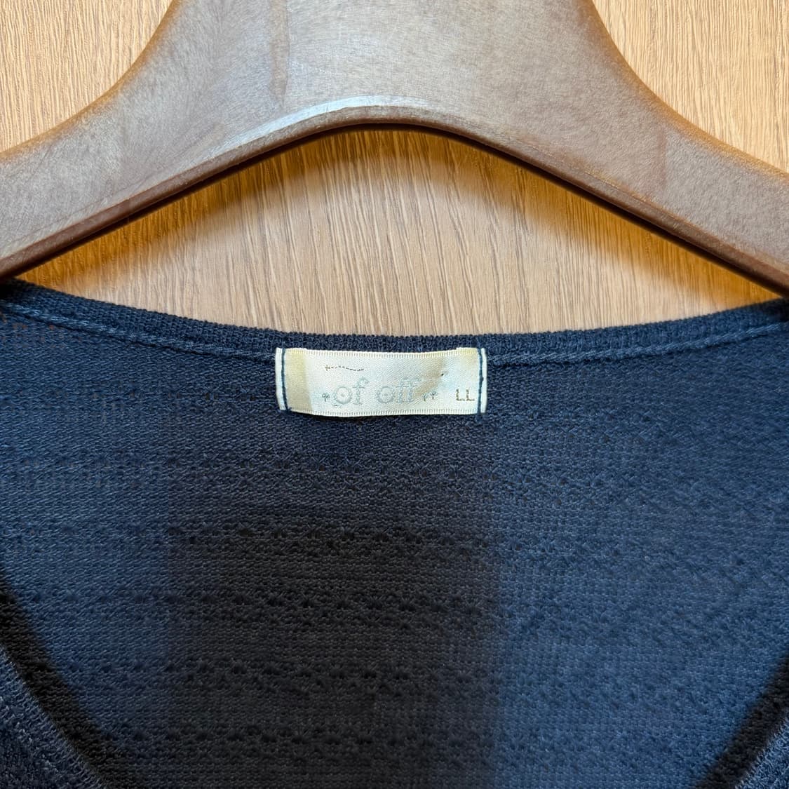 빈티지 캡소매 니트 블라우스 포켓 디테일 루즈핏 네이비 상품이미지9