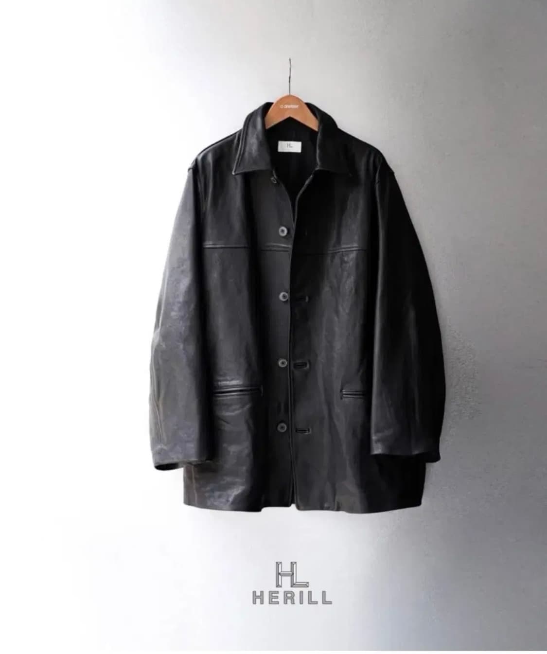 헤릴가죽카코트 사이즈 교환 및 판매 상품이미지1