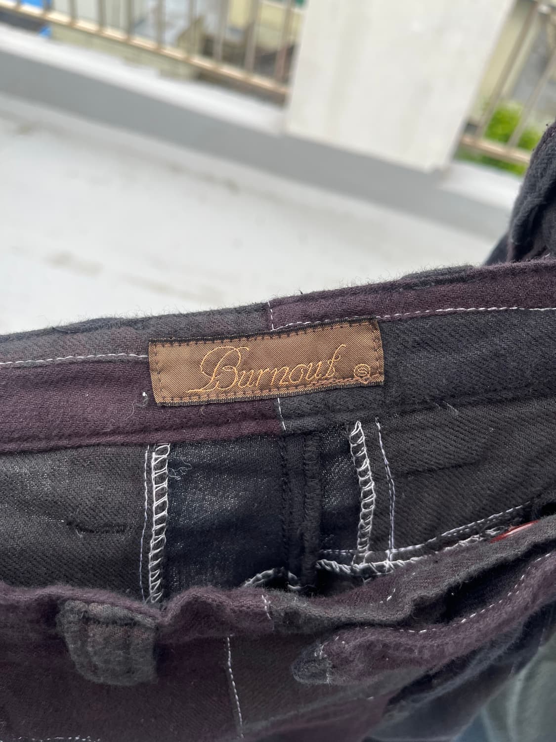 Vintage (japan made) 패치워크 부츠컷 팬츠  상품이미지6