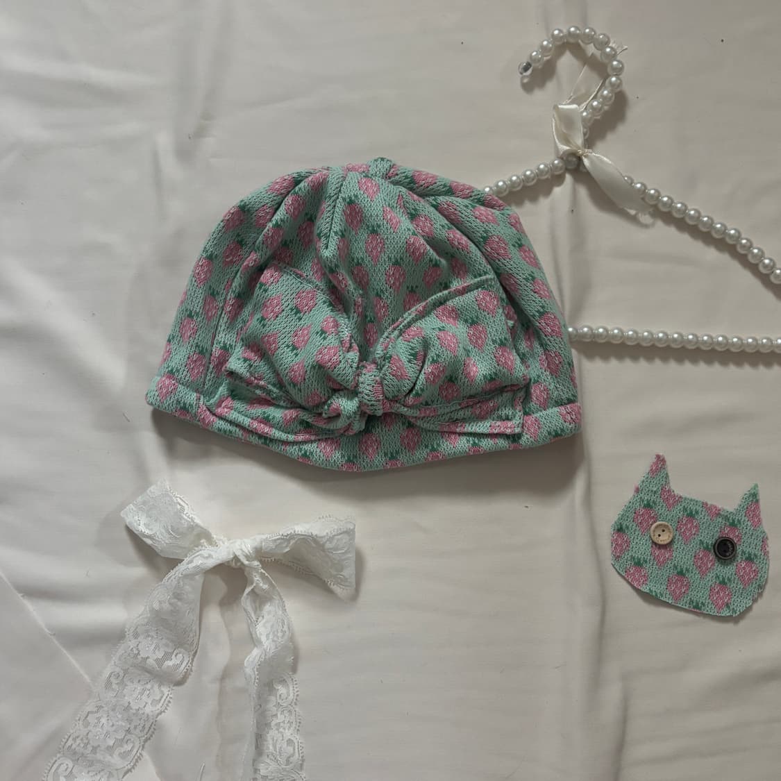 사화룸 메이드 리본 비니 상품이미지1