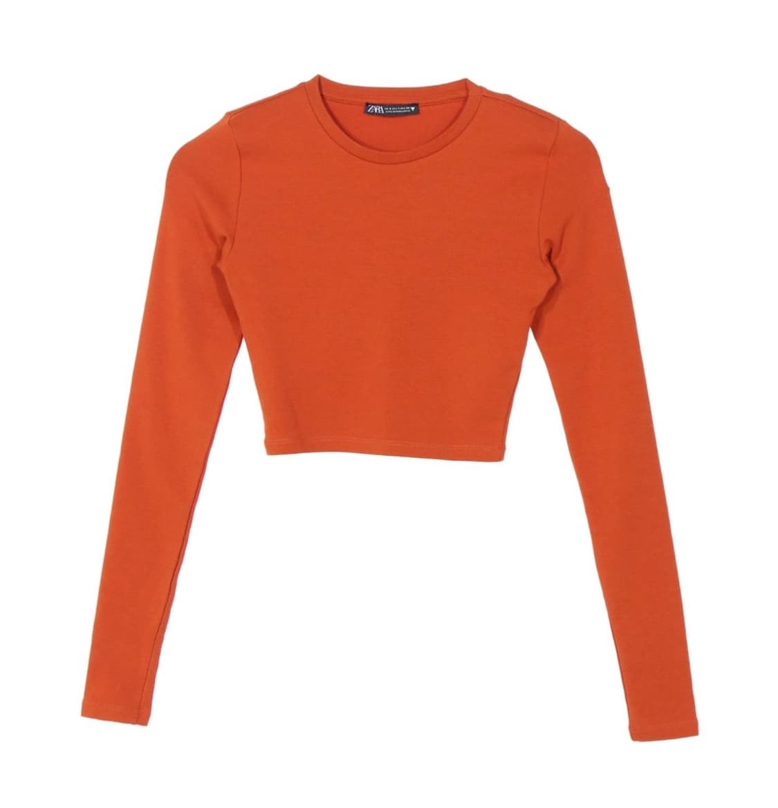 (단돈3500원) 자라 오렌지 긴팔 크롭티 크롭탑 상품이미지2