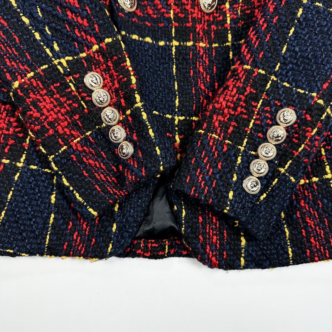 VTG 빈티지 트위드 체크 블레이저 자켓 (L 여성추천) 상품이미지3