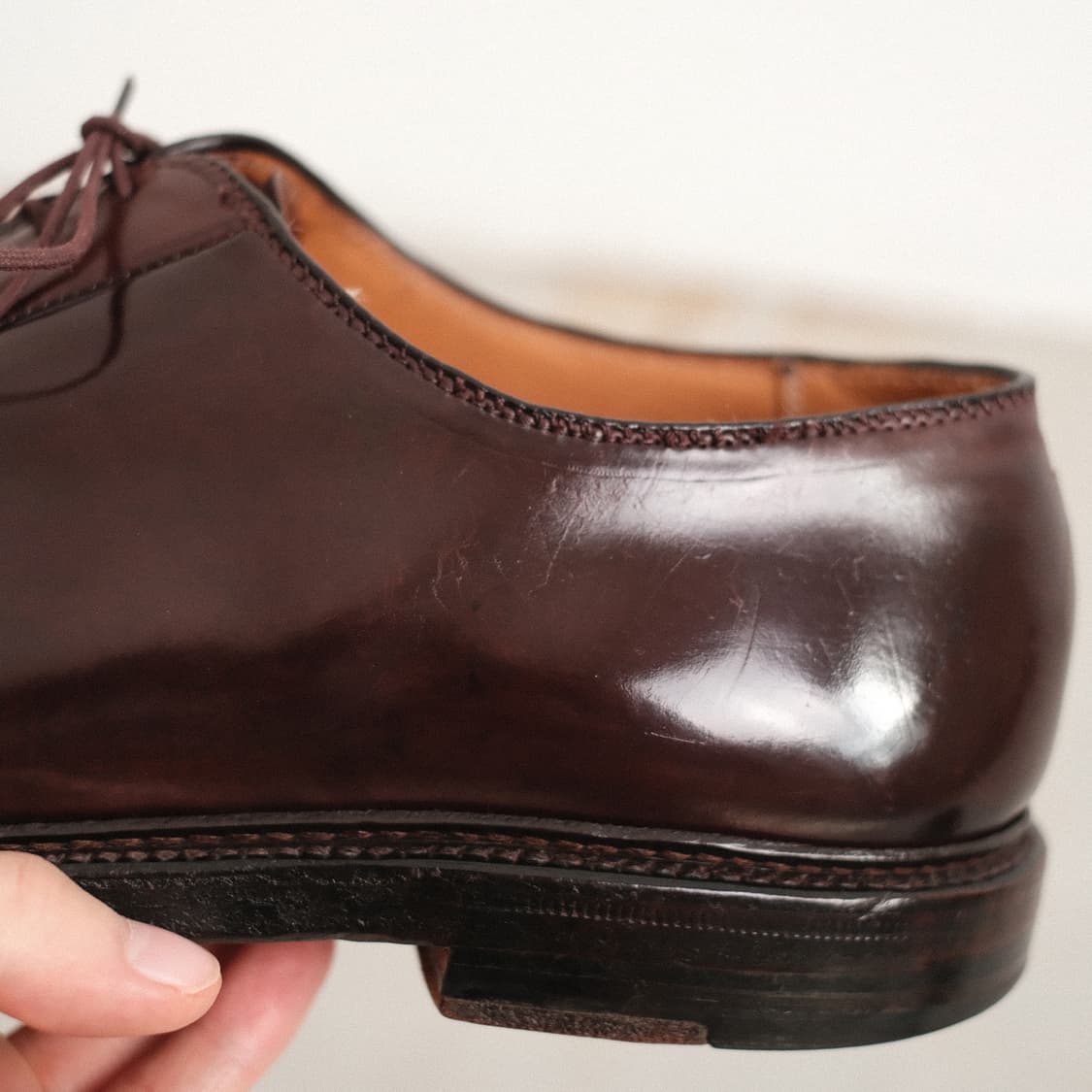 알든 990 11.5D 버건디 코도반 플레인토 더비슈즈 상품이미지8