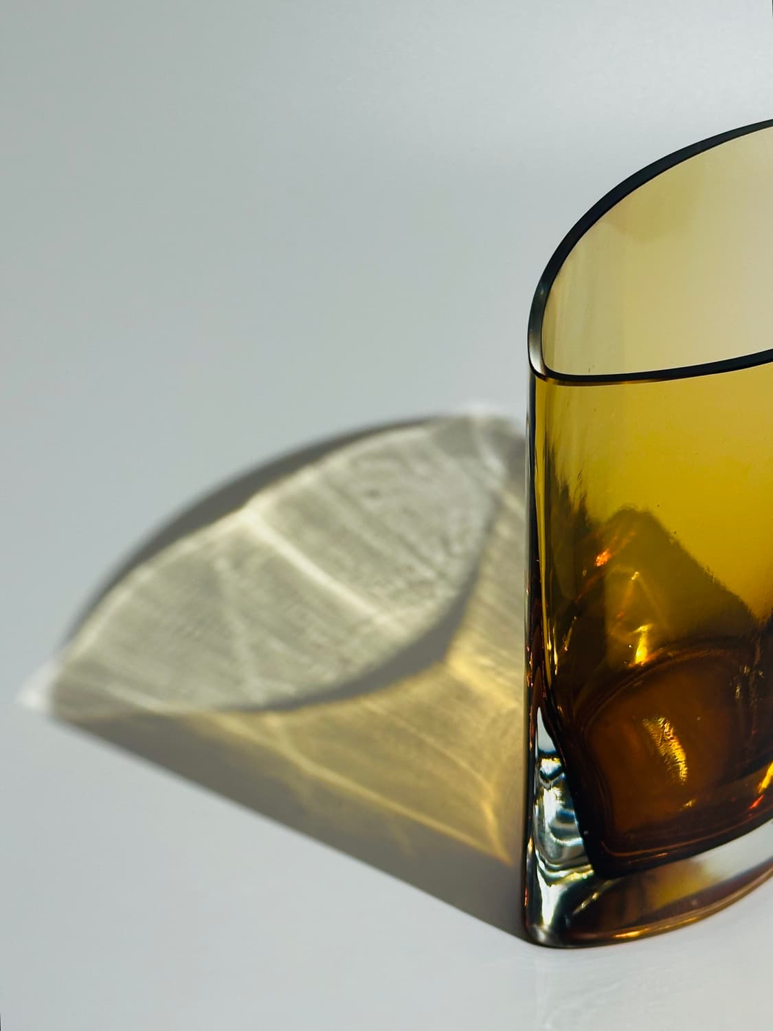 Polish vintage Krosno oval amber vase 상품이미지7