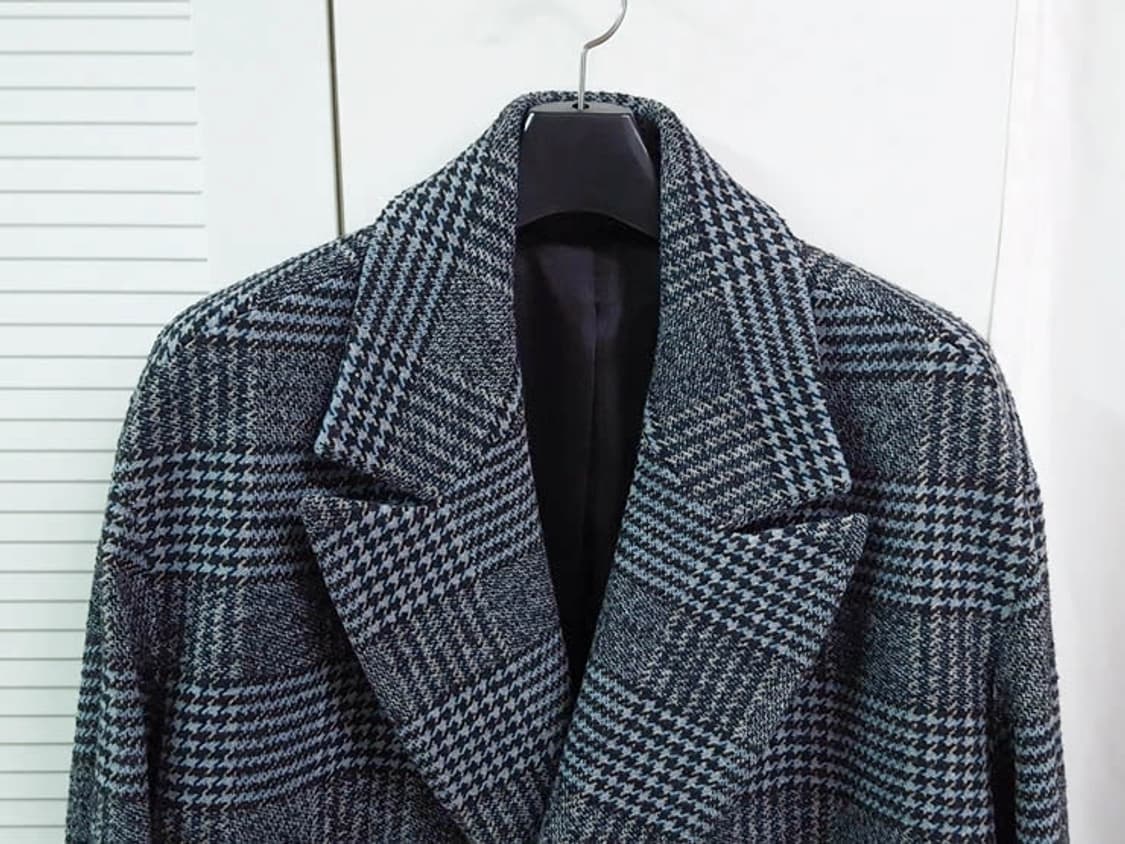 시스템옴므 남성 오버핏 체크 롱코트 105-110 상품이미지2