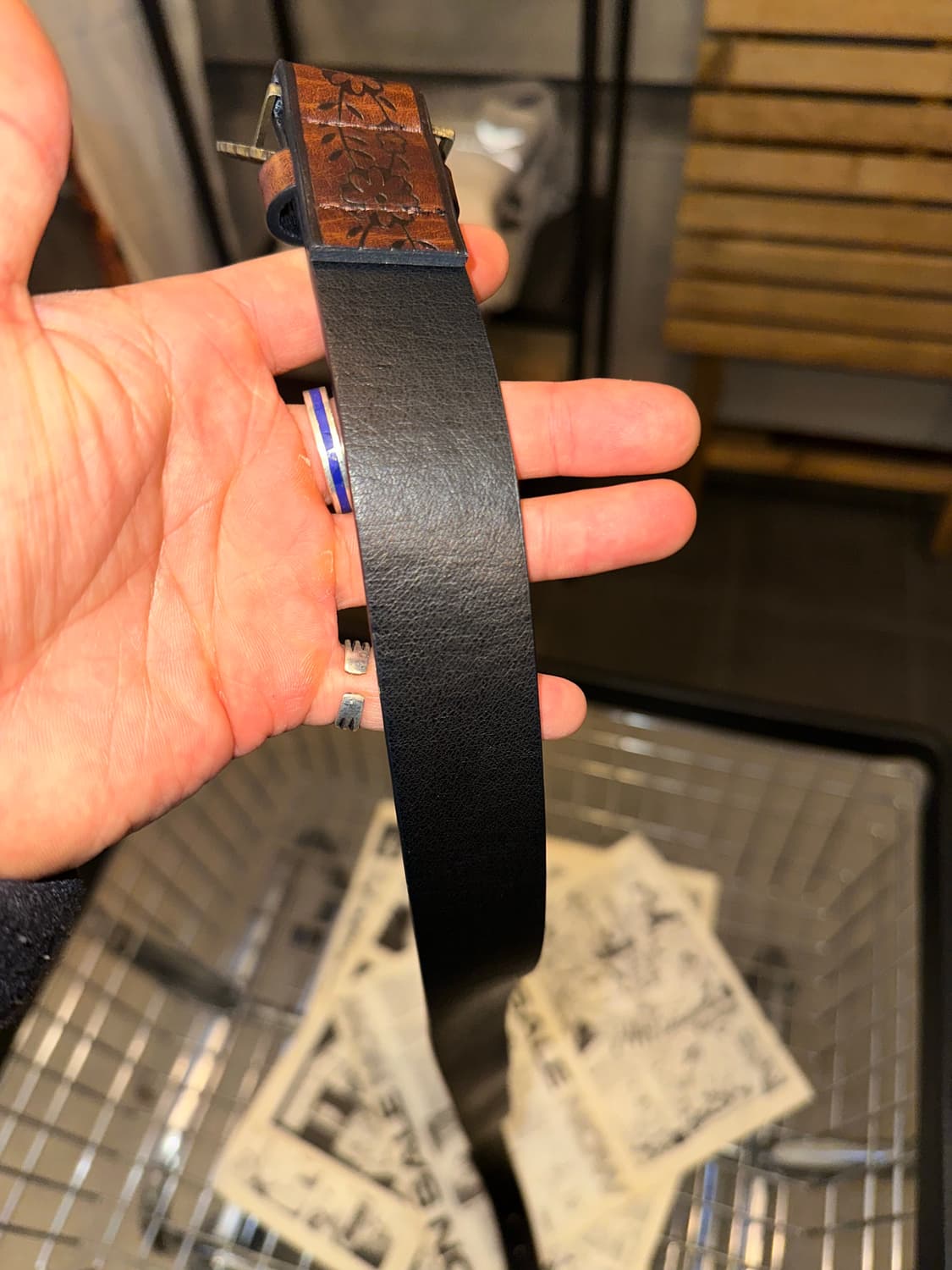 Turquoise buckle Leather western belt 상품이미지8