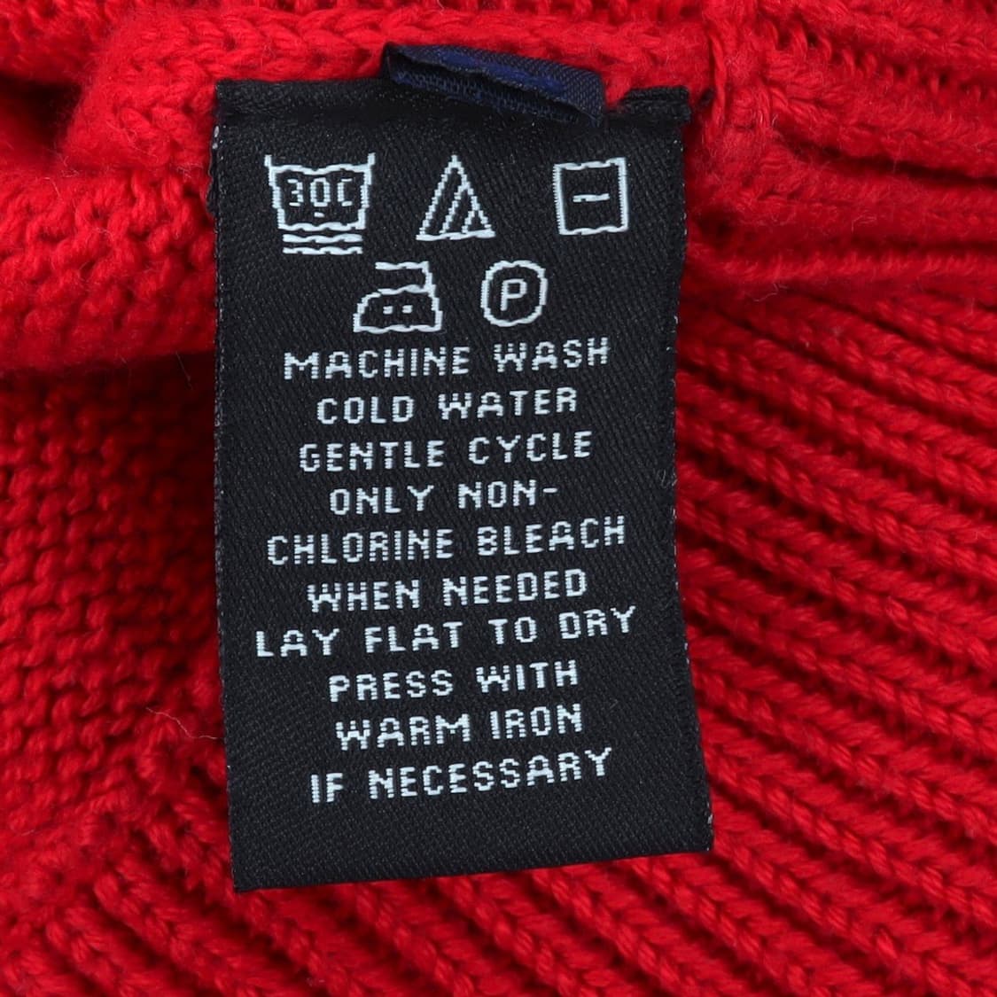 폴로진스 코 레드 코튼 니트 집업 가디건 상품이미지9